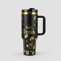 40oz Stainless Steel Tumbler with Handle - Insulated Stitch Travel Cup