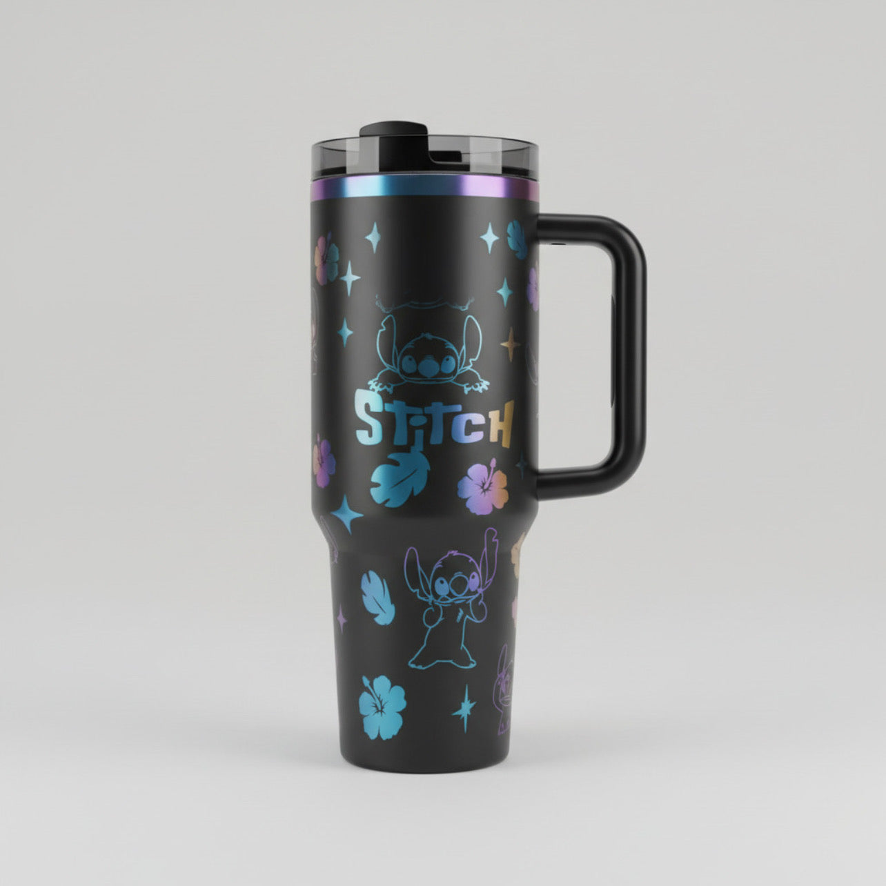 40oz Stainless Steel Tumbler with Handle - Insulated Stitch Travel Cup