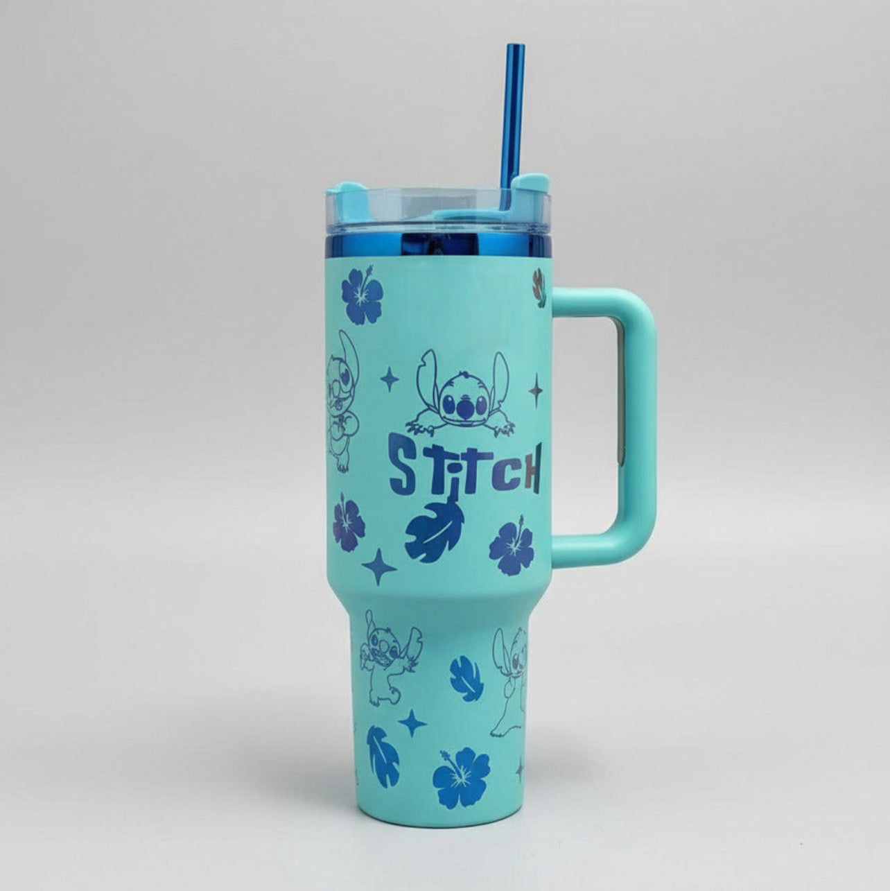 40oz Stainless Steel Tumbler with Handle - Insulated Stitch Travel Cup
